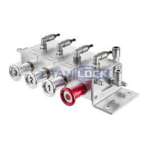 Пневматический блок управления донными клапанами автоцистерны 3-х отсечный, алюминий, TLCU3 TITAN LOCK