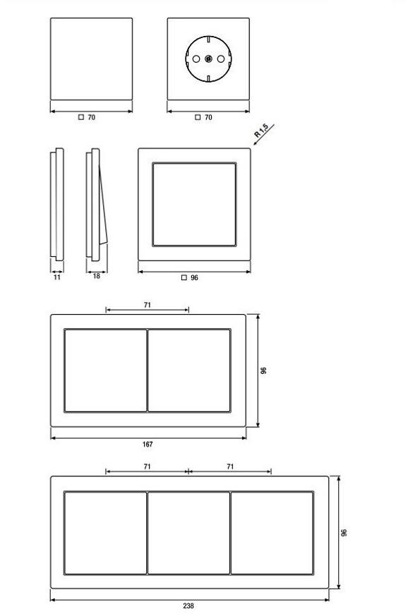 JUNG Пластиковый переключатель Ls design sun-id-1489194 - Вид №4
