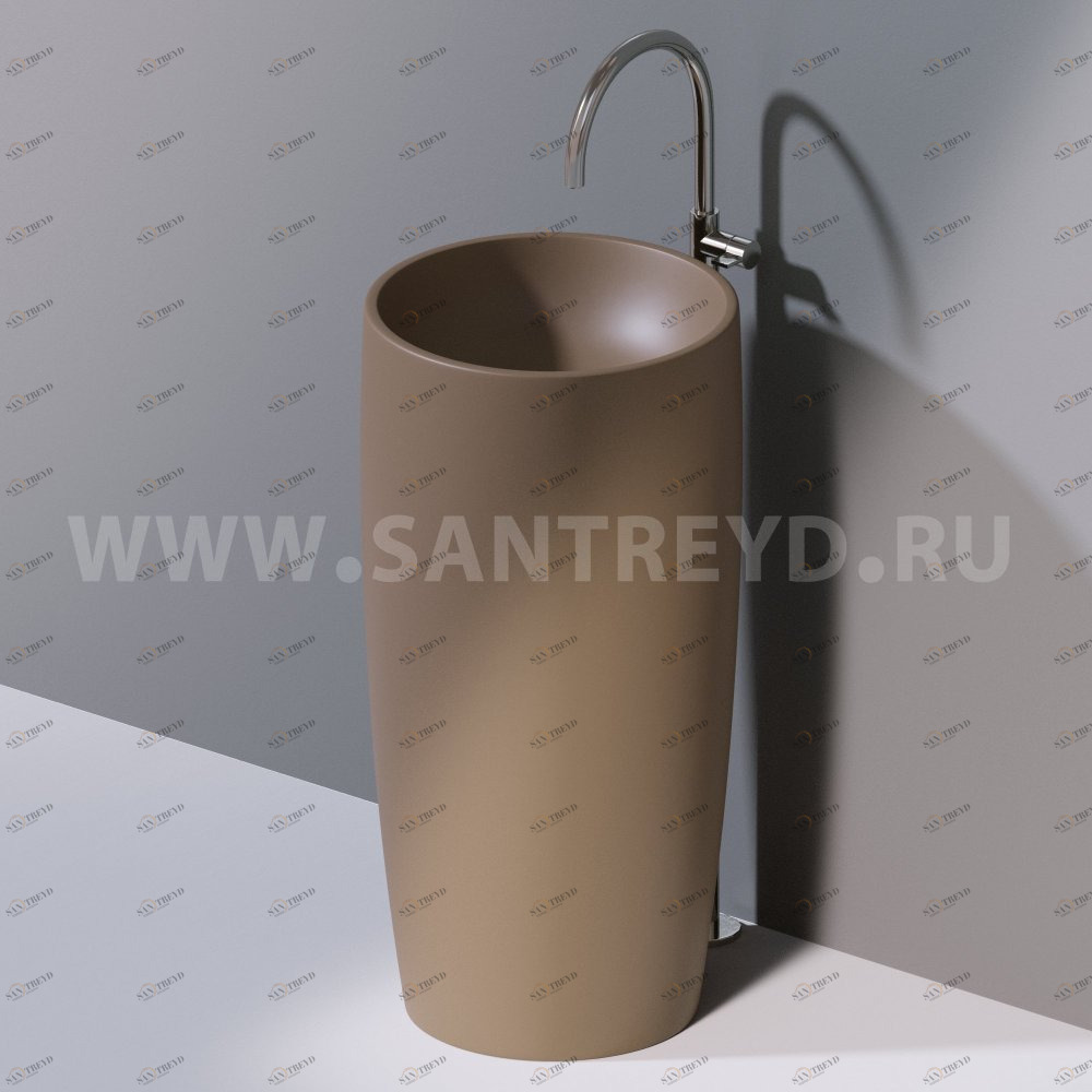 L103T0R0VT.132 Напольная раковина стоящая круглая A. e T. Italia PILLAR AeT ITALIA