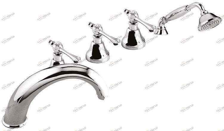 Rubinetteria Giulini Комплект для ванны на 5 отверстий с ручным душем Londra 7260