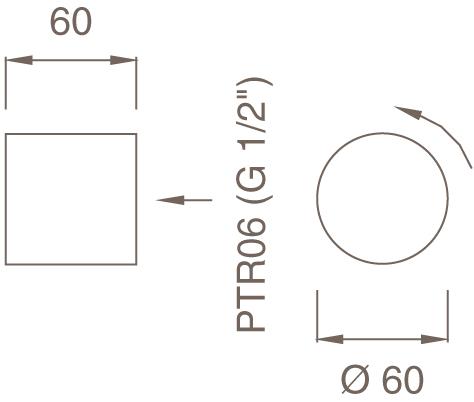 Ceadesign Настенный кран для горячей воды Opus Ops 30 - Вид №1
