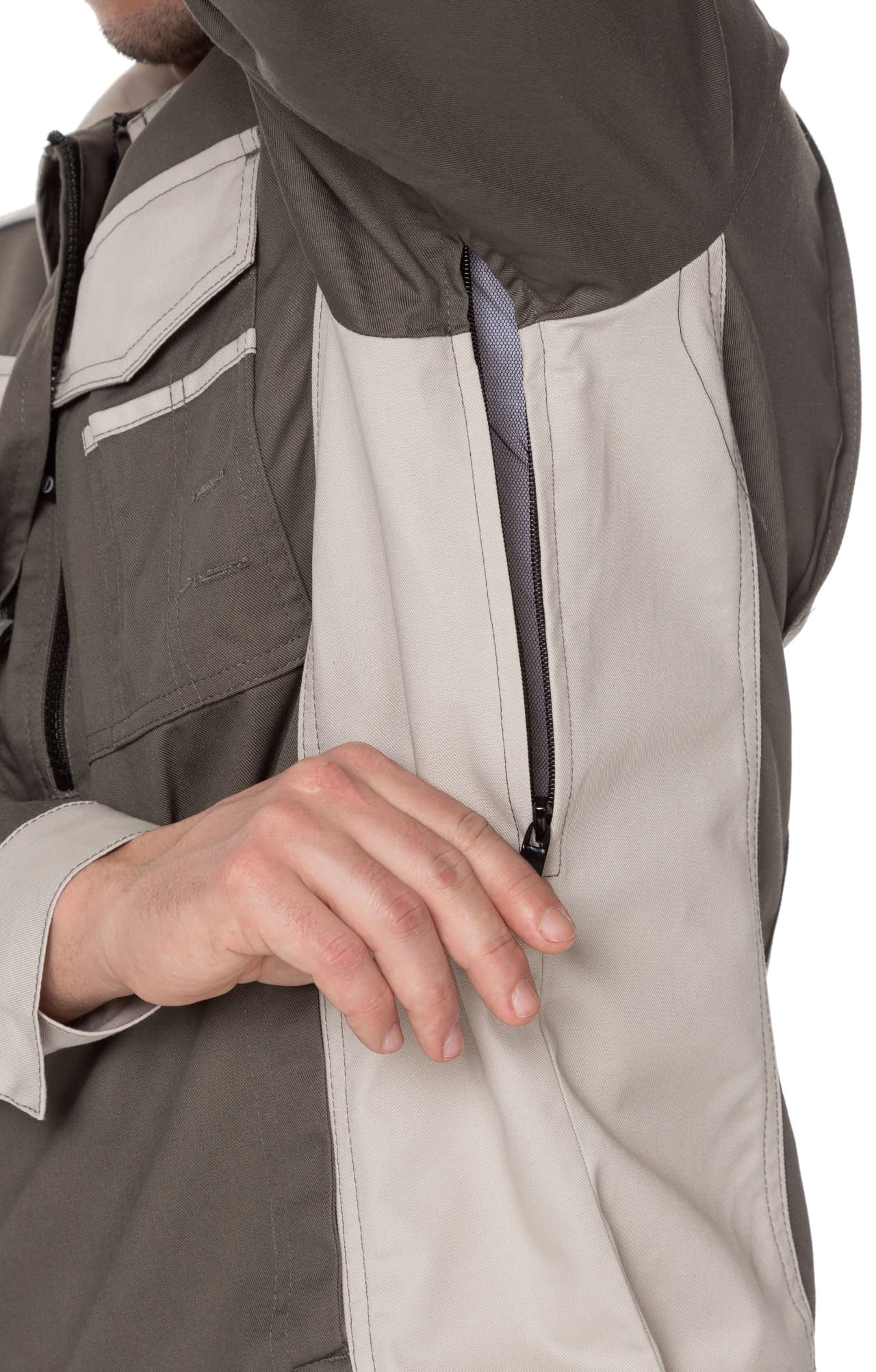 4991520 Костюм  NEW 2 серый хаки с серым песком STATUS  Летняя спецодежда  размер 60-62/170-176  - Вид №11