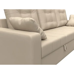 91810568 Диван Лига Диванов Камелот 28983 232x90x155 см искусственная кожа цвет бежевый STLM-1466340