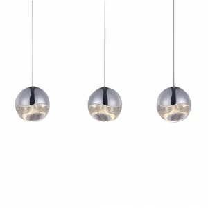 Подвесной светильник Globo 3 nickel от Delight Collection SD3301-3 nickel DELIGHT COLLECTION ДИЗАЙНЕРСКИЕ 243702 Прозрачный;никель