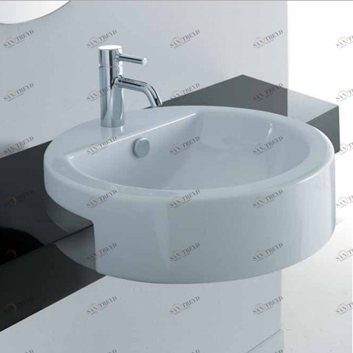 PT05041101 Полувстраиваемая раковина консольная 50 см белая Disegno Ceramica Painter 