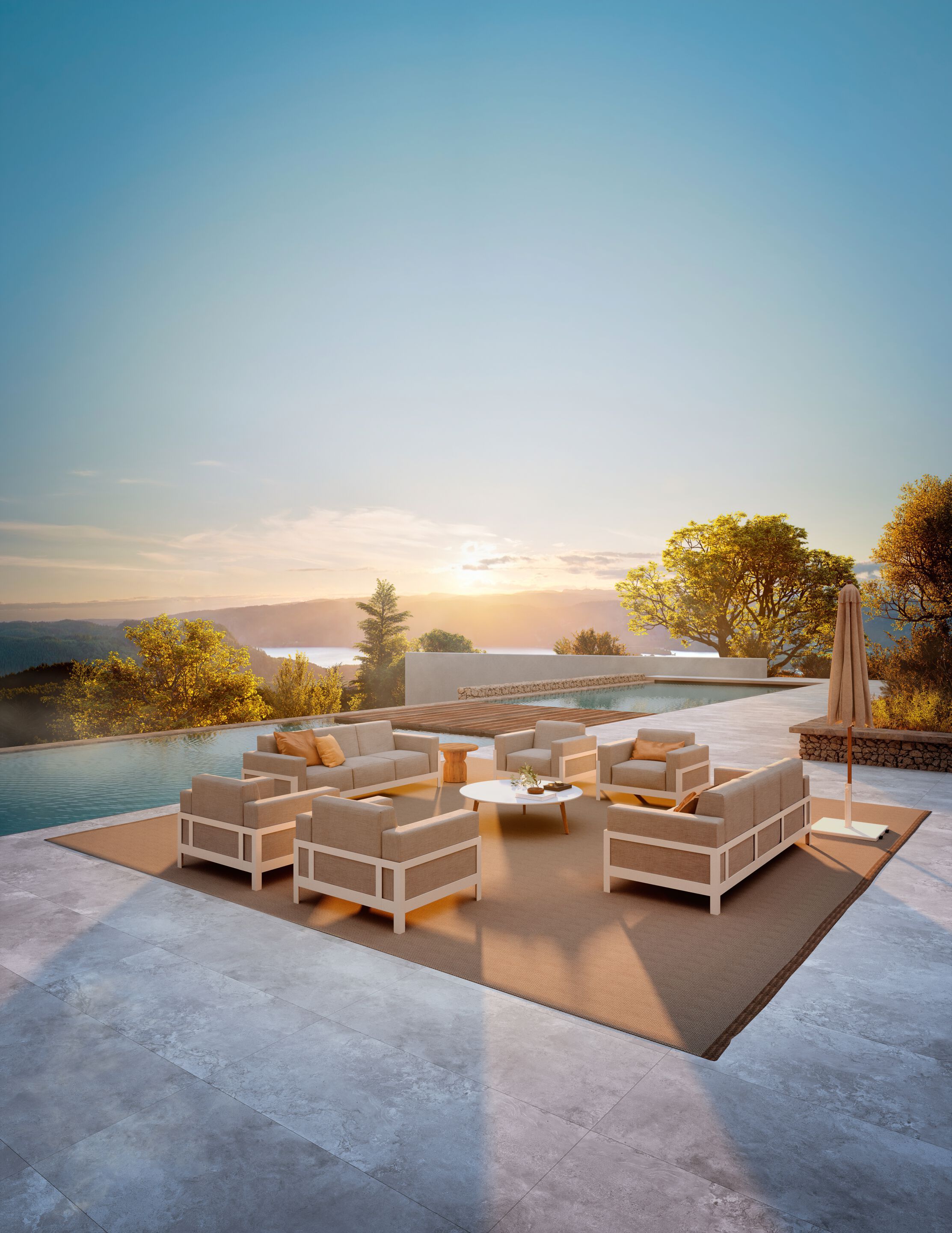 3-местный тканевый садовый диван Walters More Comfort ARCH-00026632 - Вид №5