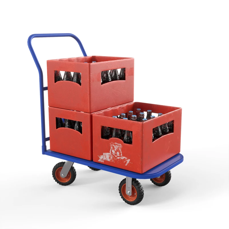 Тележка платформенная ТПТ (г/п 500 кг, 800x500 мм, колеса литая протекторная резина 160 мм) Верстакофф 65-88776