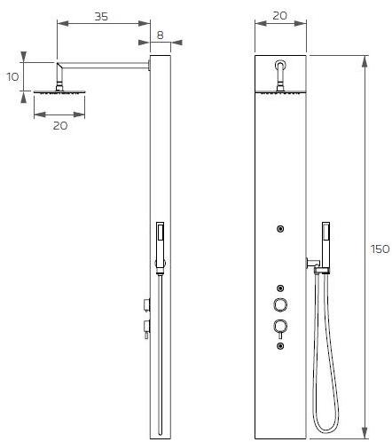 Relax Design Душевая стойка с душевой лейкой sun-id-1378854 - Вид №5