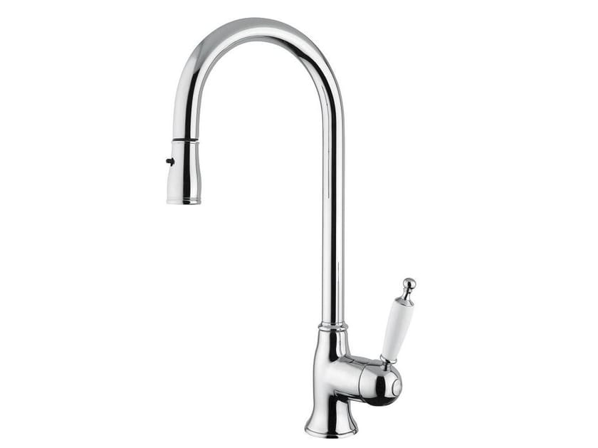 Однорычажный кухонный смеситель со съемным ручным душем и поворотным изливом Gaia Mobili Complements ARCH-00114031