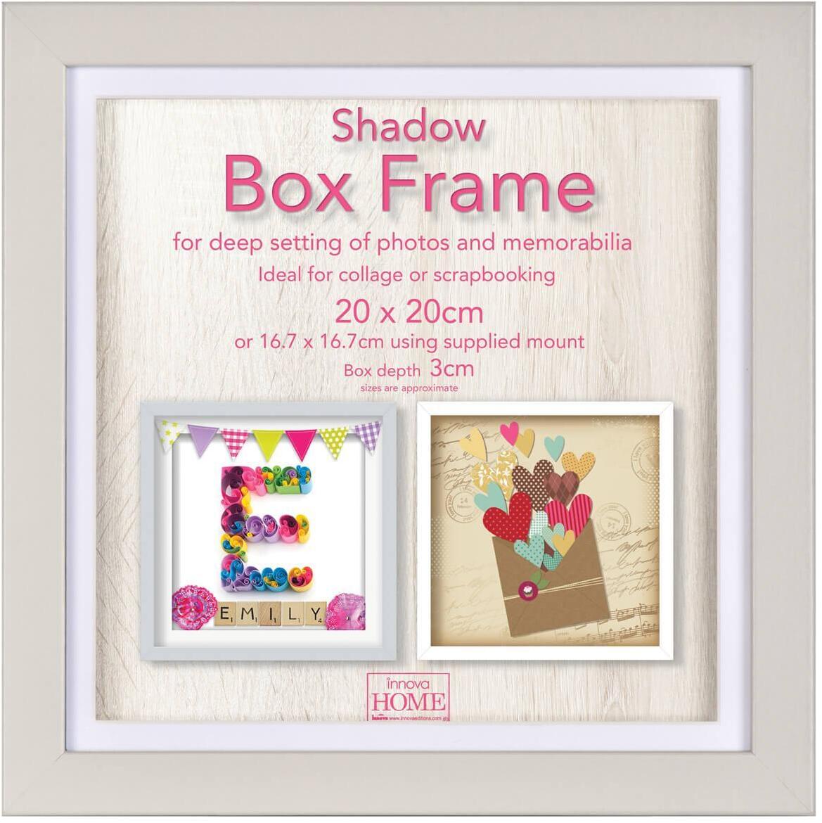 Б0046297 Фоторамка PI09905 Ф/рамка 20*20cm Shadow Box Grey (окно 17*17см), серый, МДФ (6/450) Innova