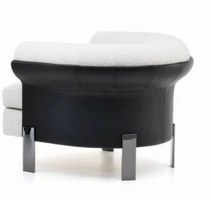 Minotti Кресло из ткани с кожаной оболочкой Mattia