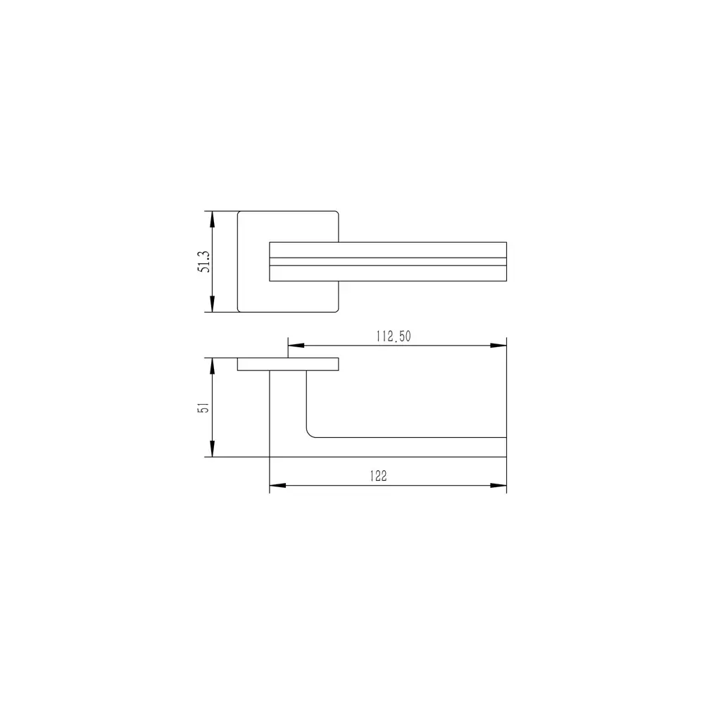 Дверная ручка на розетке Edson EDS-04-Q1 без запирания цвет белый STLM-2059692 - Вид №4