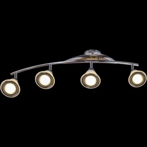 91565547 Спот поворотный Reluce 00640-0.3-04da ch+fgd 4 лампы 12 м² цвет серый/серебристый STLM-0935203