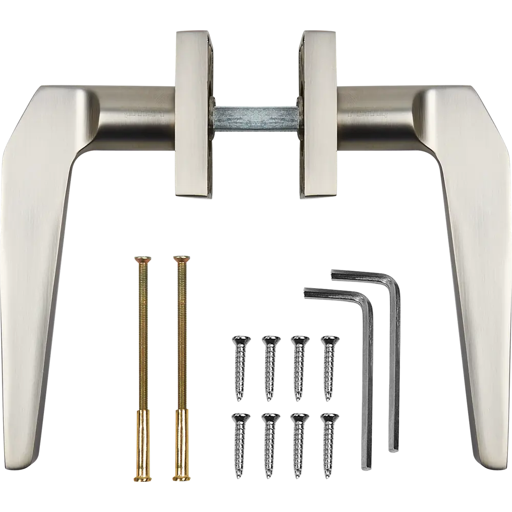 Ручка дверная на розетке Reinz Валерио, цвет матовый никель RENZ STLM-2075085 - Вид №1