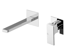 Настенный смеситель для раковины с пластиной