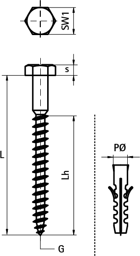 6193006 Монтажный элемент BIS Шурупы с шестигранником WALRAVEN  - Вид №1