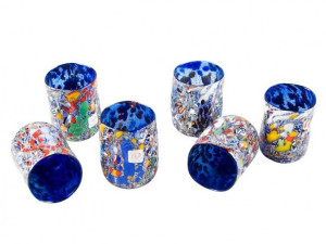 Набор из шести стаканов из муранского стекла ручной работы