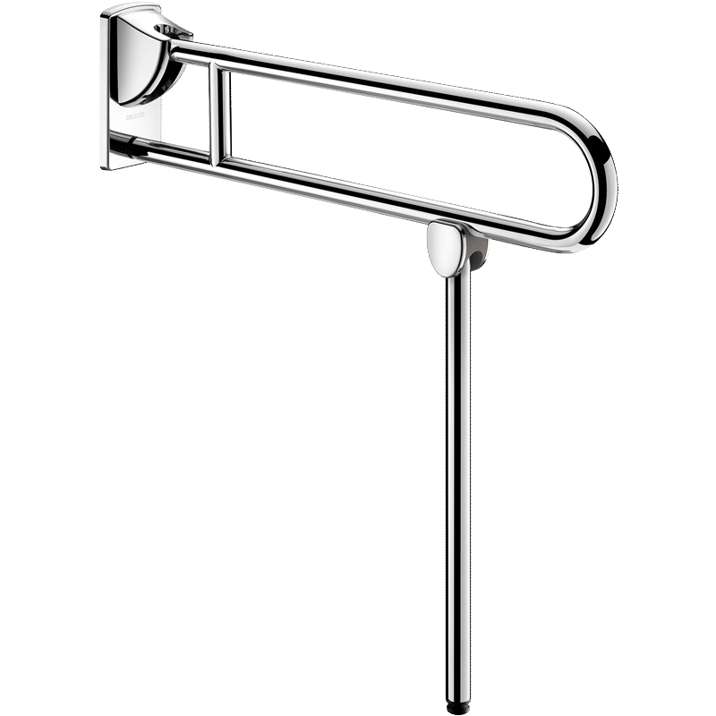 510170P Откидная опорная ручка с подпоркой, полированная сталь, д.850 мм DELABIE 