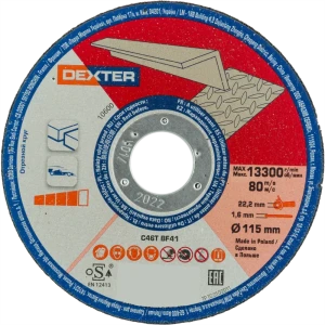 Диск отрезной по алюминию 41 Dexter 115x22.2x1.6 мм 82007372 STLM-2135411