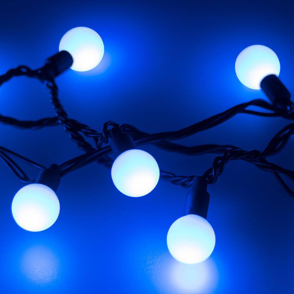 025600 Уличная светодиодная гирлянда шарики 230V синий ARD-Ball--D23-10000-Black-80Led Blue Ardecoled Classic