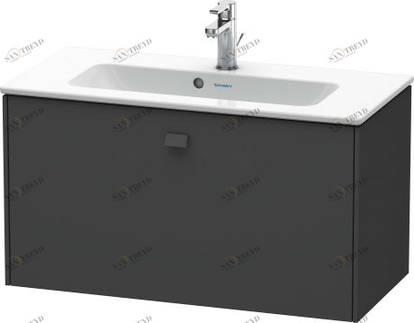BR401104949 Тумбочка подвесная компакт Brioso #BR4011 820 x 389 мм Графит матовый, декор Duravit