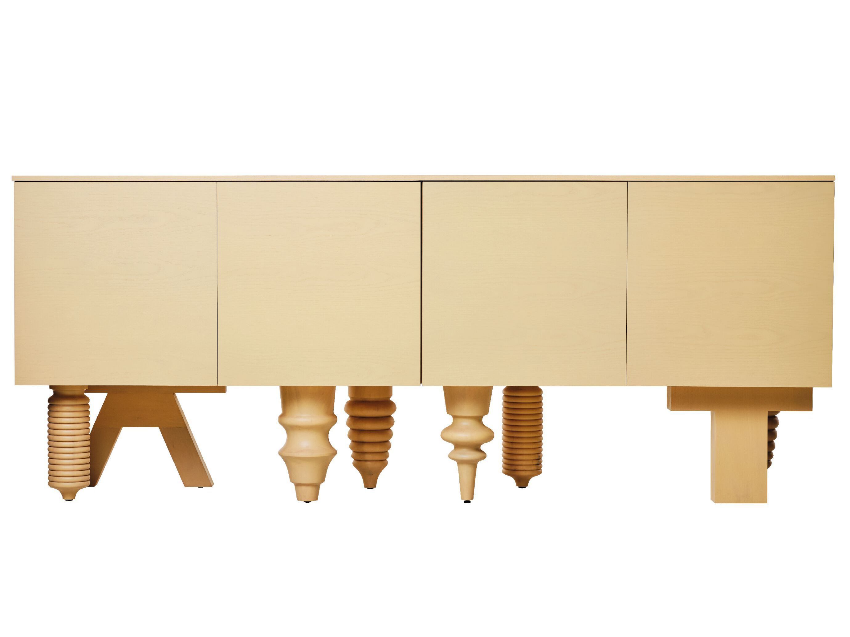 Шкаф из шпона ясеня с распашными дверями BD Barcelona Multileg ARCH-00094619