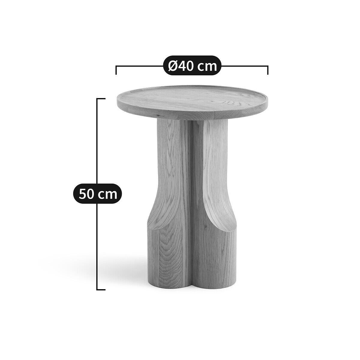 Круглый журнальный столик из дуба AMPM STIGIDO ARCH-00009560 - Вид №4