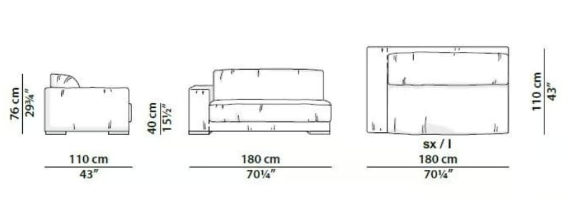 Кожаный модульный диван In Stock Baxter ARCH-00128646 - Вид №7