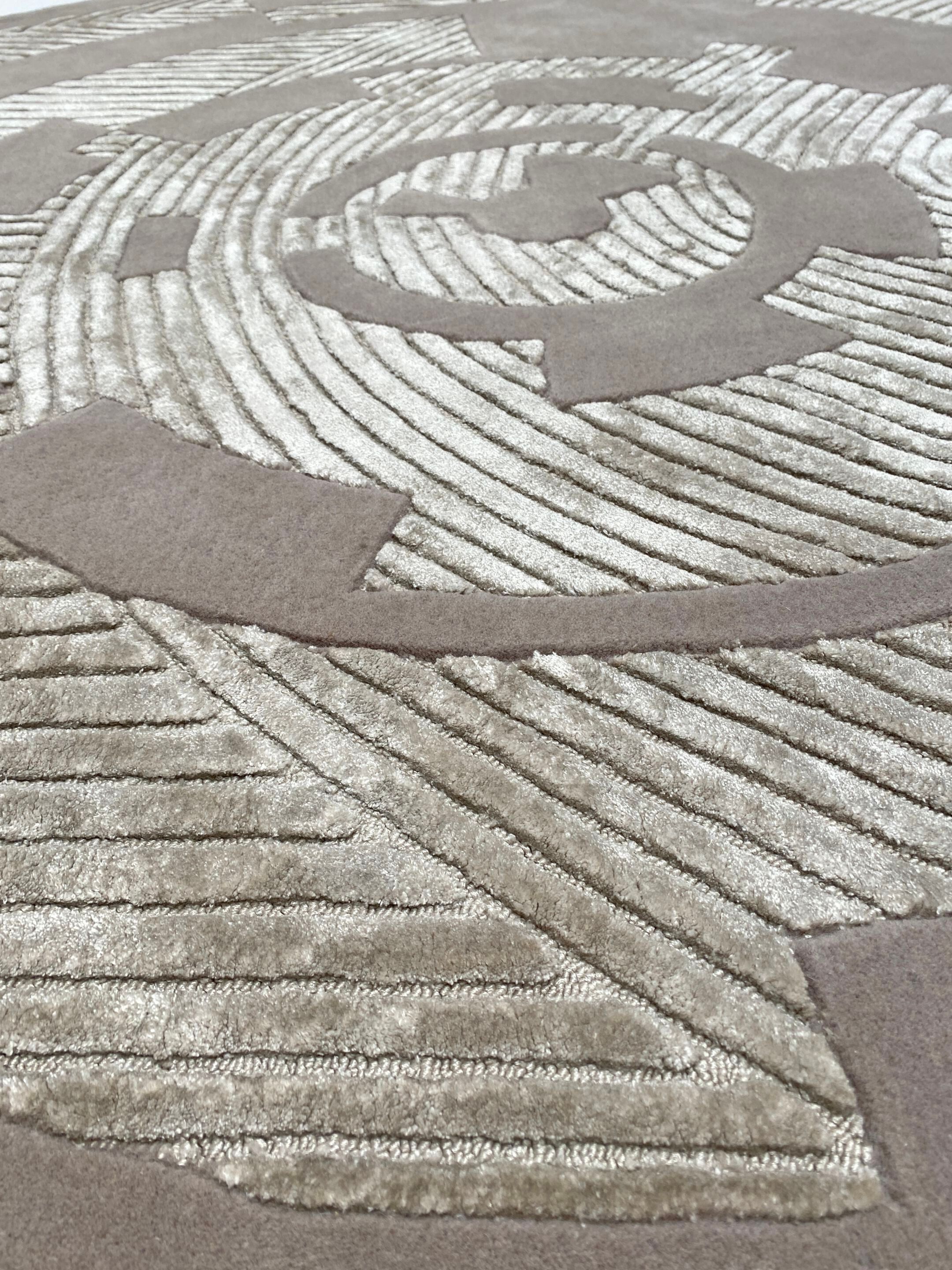 Круглый ковер ручной работы из шерсти и вискозы Bizzotto Italia Нара ARCH-00033169 - Вид №2