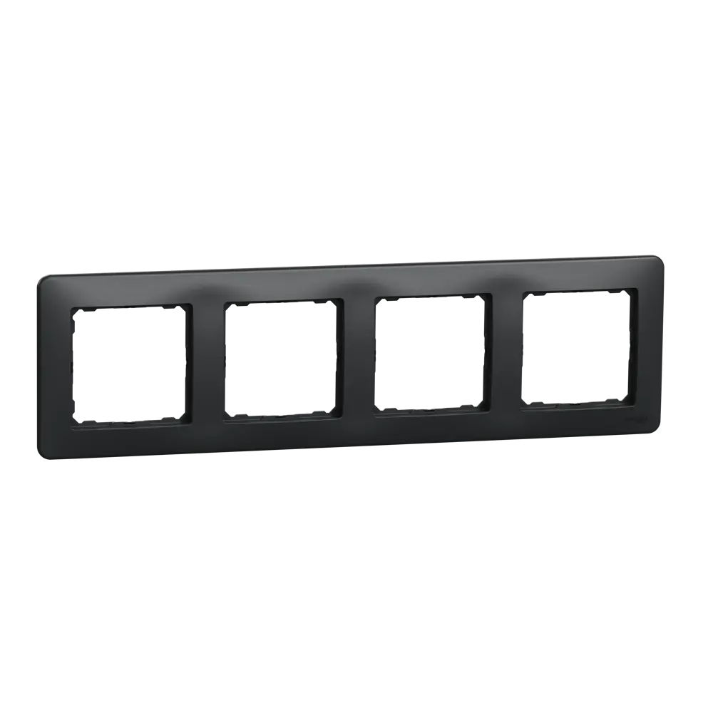 Рамка для розеток и выключателей Systeme Electric Sedna Design 4 поста, цвет антрацит 84828214 STLM-2018031 - Вид №1