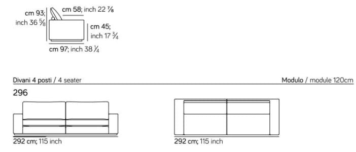 3-местный кожаный диван Amura Murray ARCH-00002944 - Вид №1