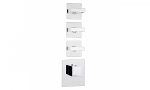 Z033205 + Z030210000 Смеситель & запорный кран Rectangular 5 Outlets (with diverter) HP BOSSINI