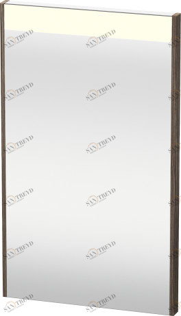 BR700005151 Зеркало с подсветкой Brioso #BR7000 420 x 45 мм Сосна коричневая, декор Duravit