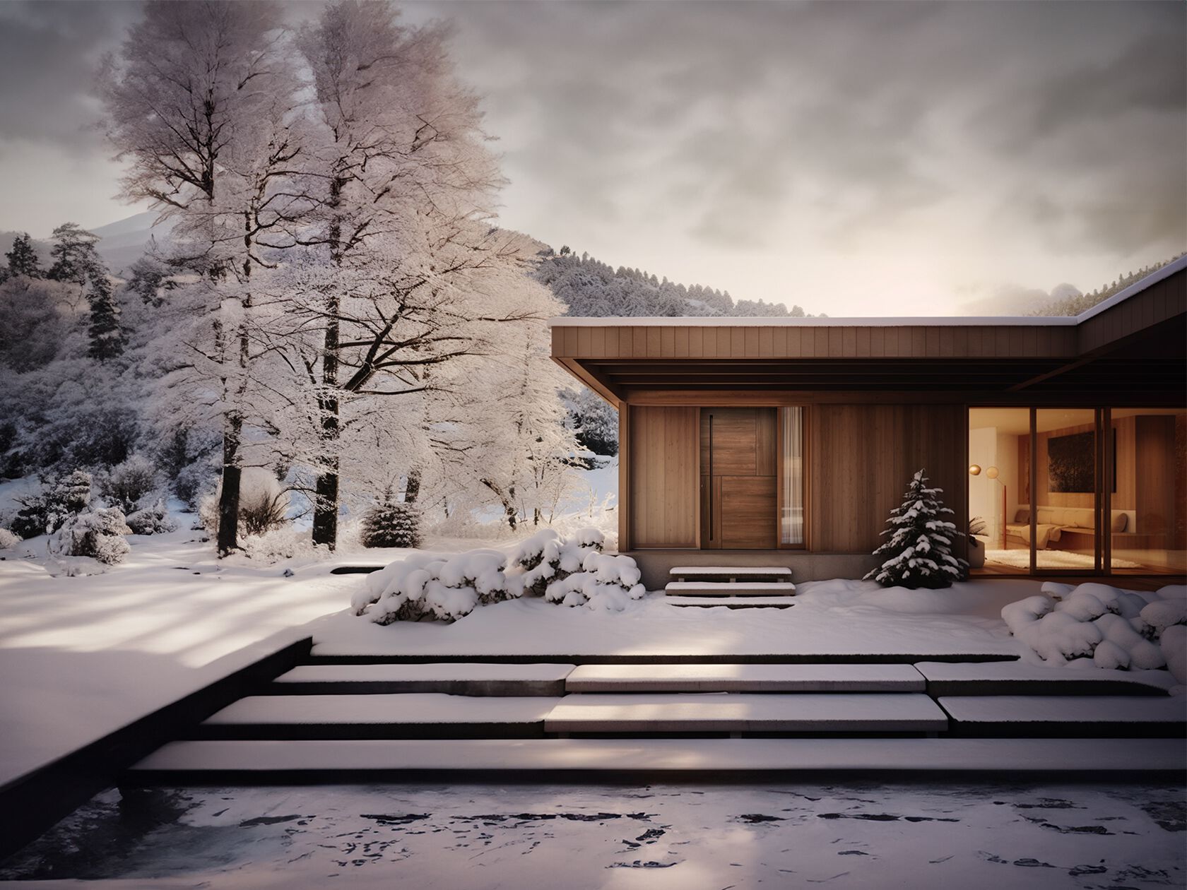 Алюминиевая поворотная входная дверь Roka SIENA NOCE ARCH-00030192