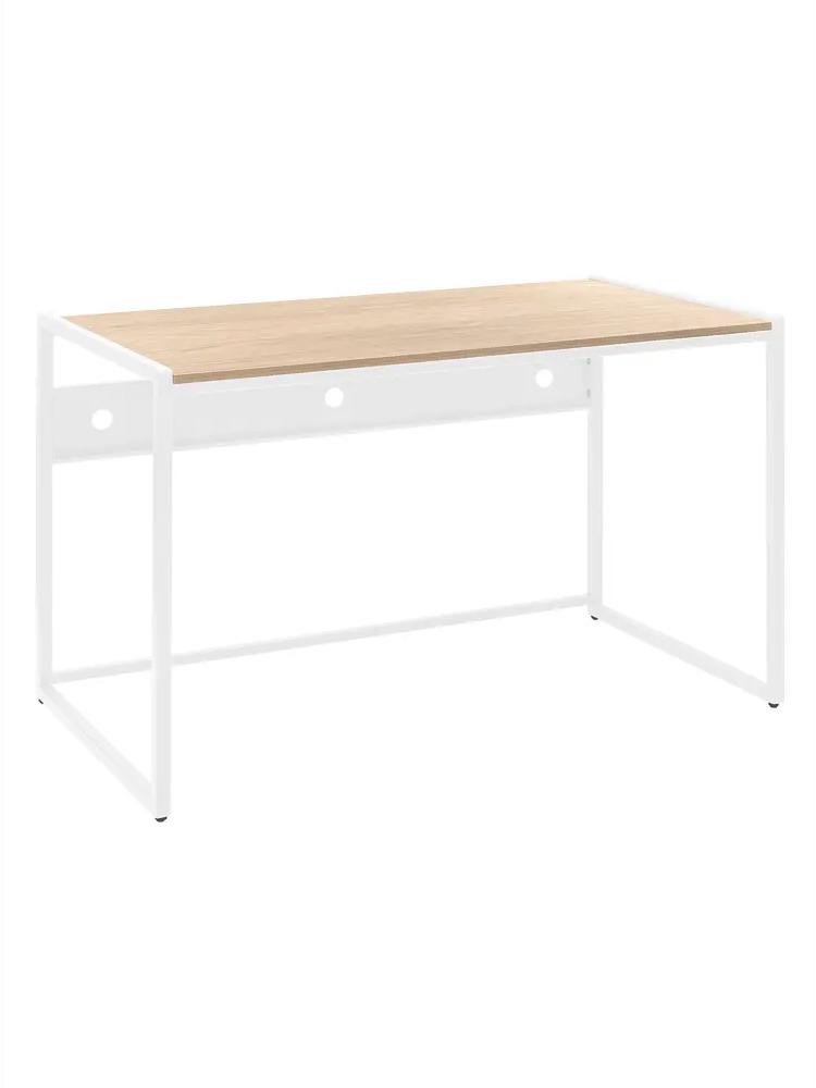 91749788 Стол письменный модульный Greenween Rimini 120x75x65 см сталь цвет белый/дуб натуральный STLM-1075049