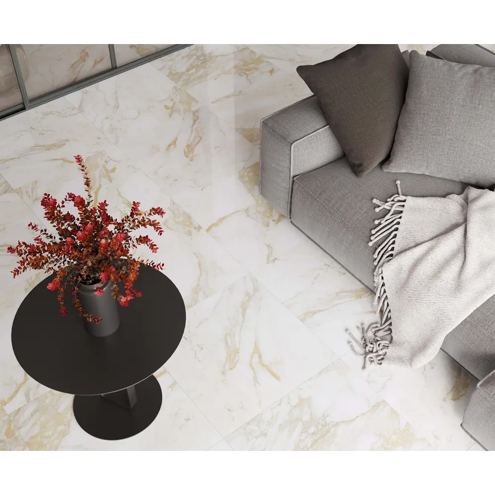 Santreyd Керамогранит Calacatta Oro 60×60 см глянцевый бежево-белый 82771242 STLM-0035818 - Вид №4