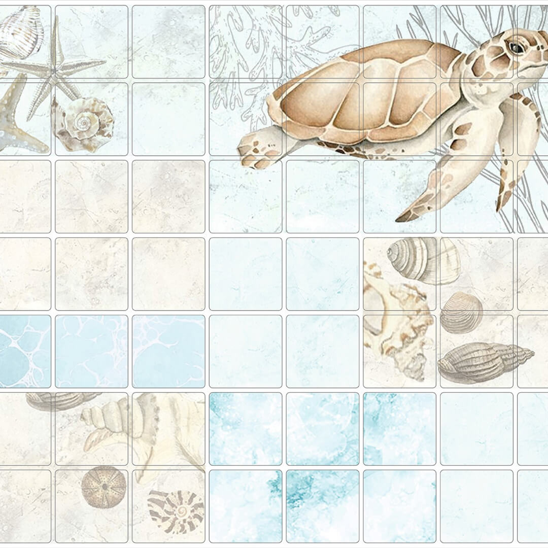 Панель ПВХ 0,2 мозаика «Морская фауна» Stella STSR-732