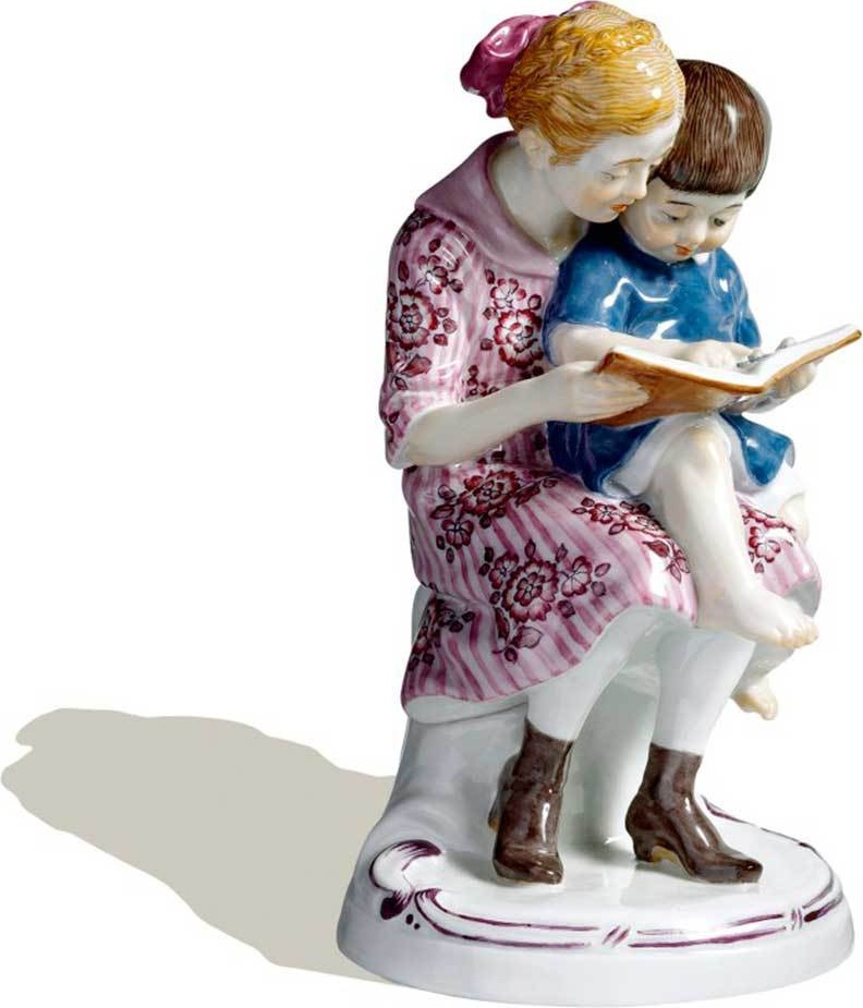 93309 Meissen Фигурка 13см "Дети читают книгу" (Альфред Кёниг, 1919 г.) Фарфор 