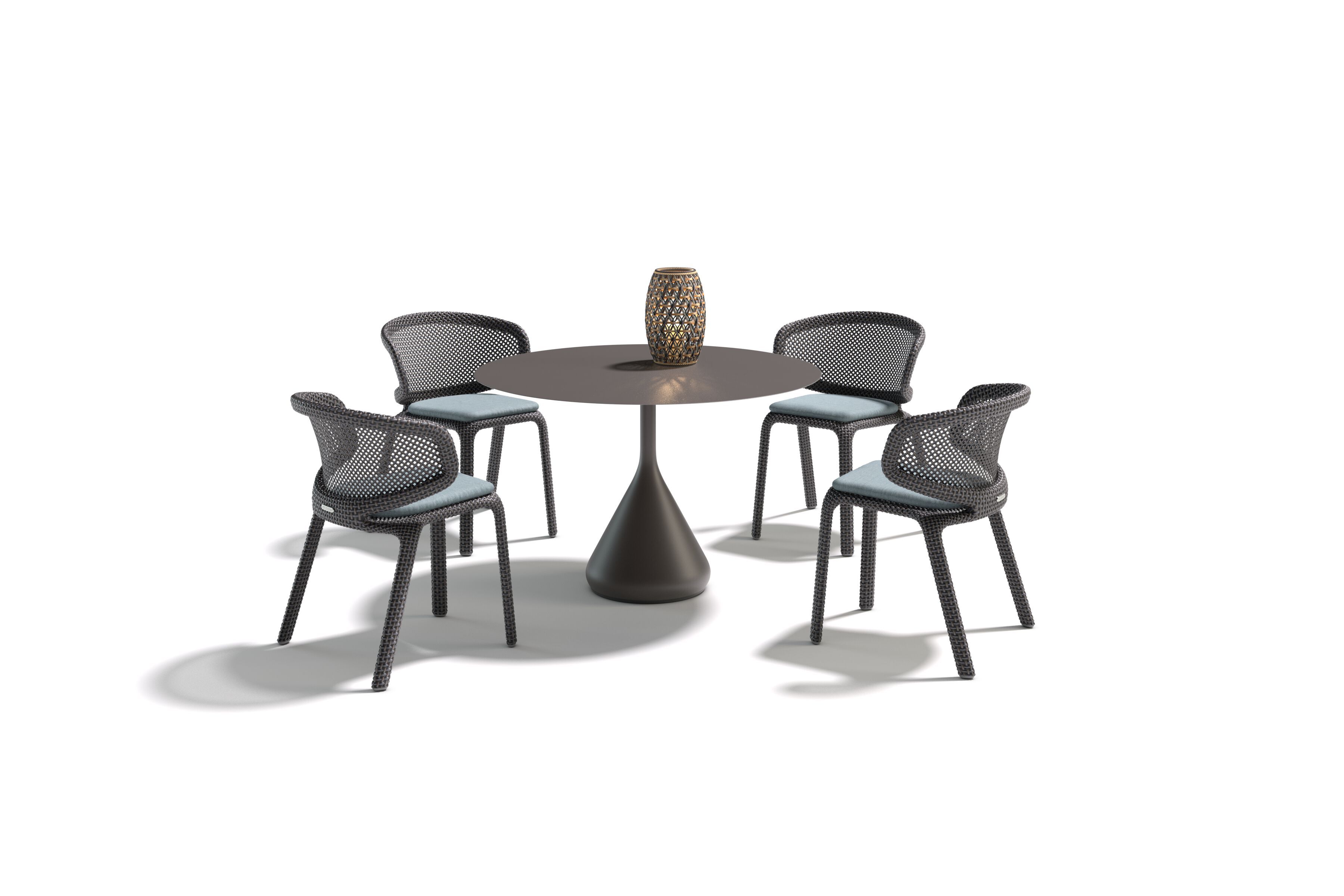 Круглый керамический садовый стол с верхней частью HPL DEDON SATELLITE ARCH-00130468 - Вид №5