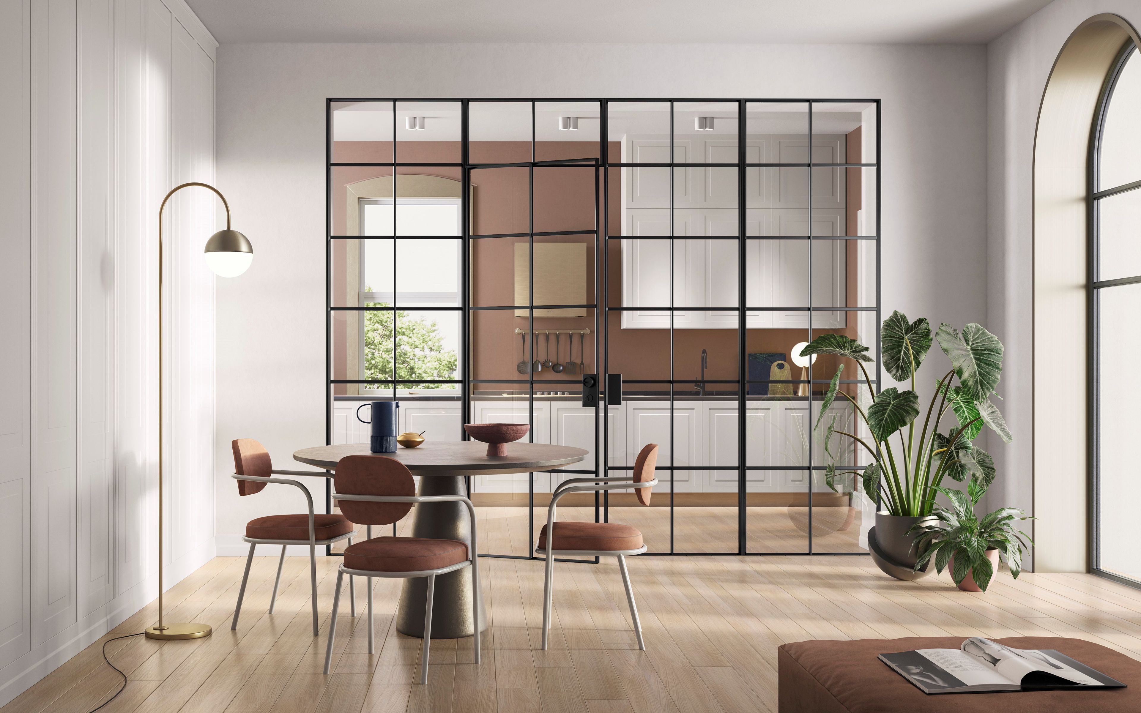 Стеклянная дверь промышленного стиля GIDEA G-Like ARCH-00045614 - Вид №6