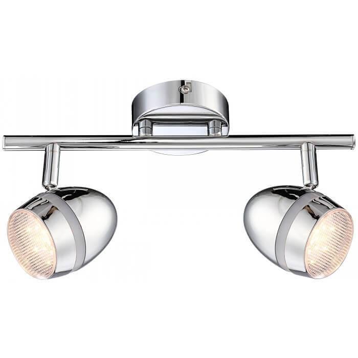 Спот потолочный светодиодный на 2 лампы хром Manjola 56206-2 GLOBO MANJOLA 00-3926177 Хром Ceramica Globo  - Вид №1