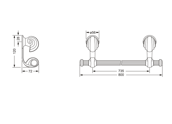 Полотенцедержатель JOERGER Muschel 601.00.040.000 - Вид №1