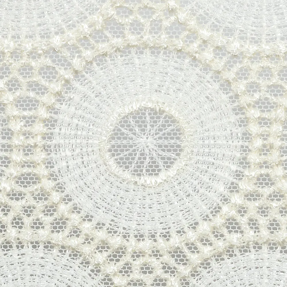 Тюль с вышивкой на сетке «Кольца» 1 п/м290 см цвет кремовый ELIT HOME STLM-2161893 - Вид №2