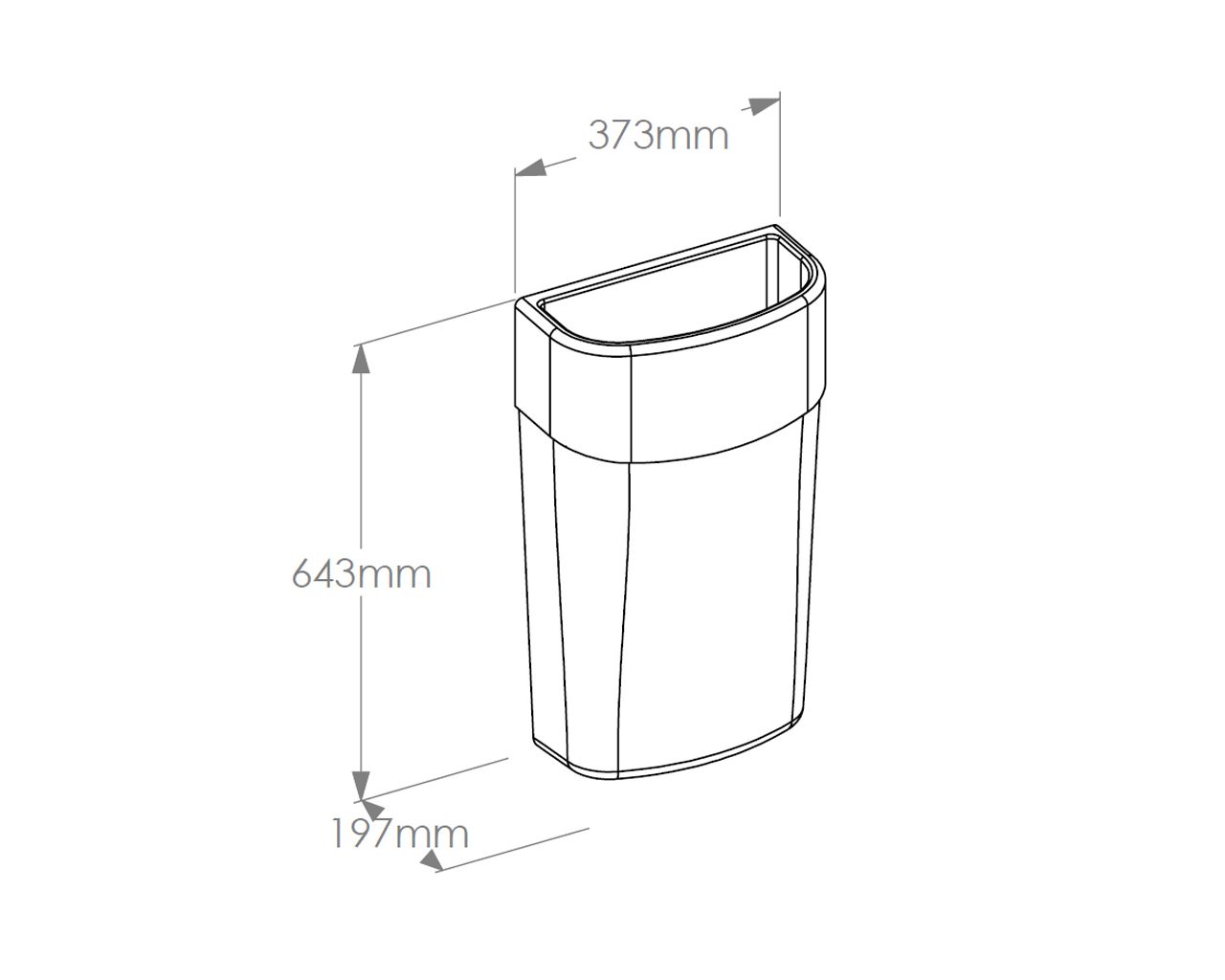 KCB101 Подвесная корзина COMO/ONE, объем 40 литров, пластик АБС, белый Merida  - Вид №1