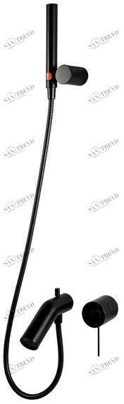 JUSTIME Смеситель для ванны настенный с ручным душем Lucky 7 6777-x4-81ma