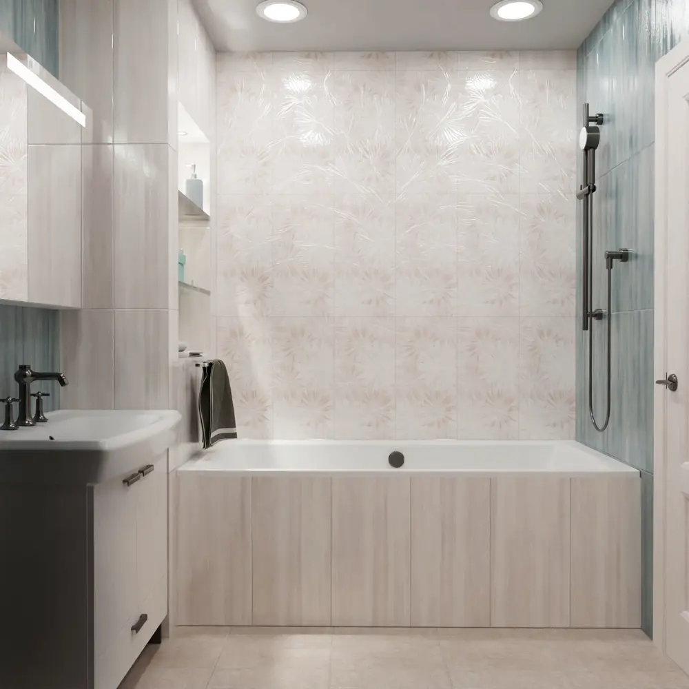 Керамическая плитка Нефрит-Керамика Довиль 30×60 см бежевая с принтом 89232616 STLM-0945419 - Вид №5