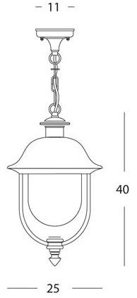 SOVIL Подвесной светильник для улицы из алюминия и меди Rustica 195/14 - Вид №2