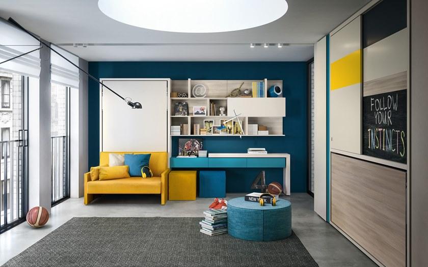 CLEI Выдвижная односпальная кровать из меламина Kali sun-id-1499384 - Вид №7