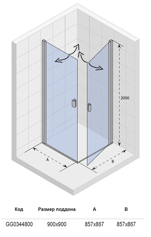GG0344800 Душевой уголок Riho Nautic Santreyd - Вид №1