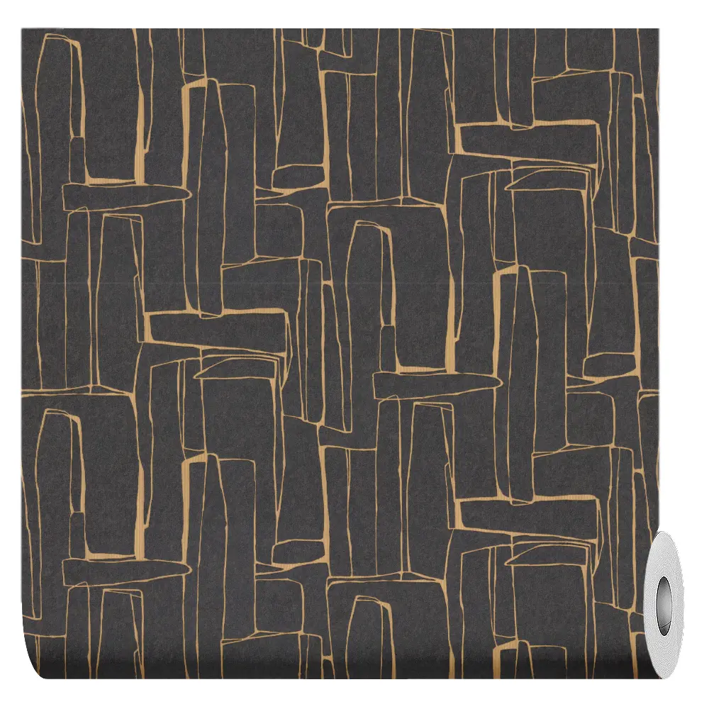 VOG COLLECTION Essen - флизелиновые обои черно-золотого оттенка 89361752 STLM-1443531